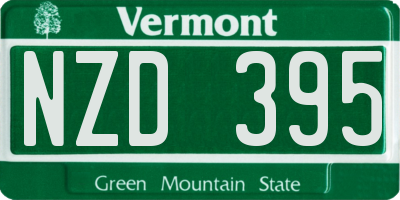 VT license plate NZD395
