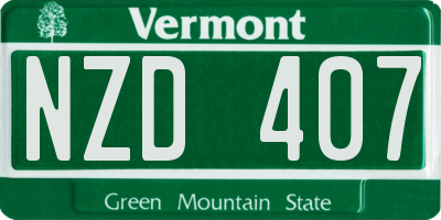 VT license plate NZD407