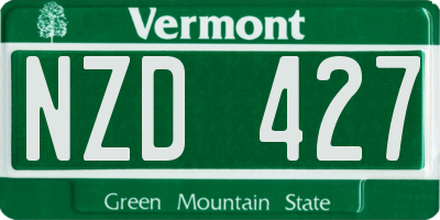 VT license plate NZD427