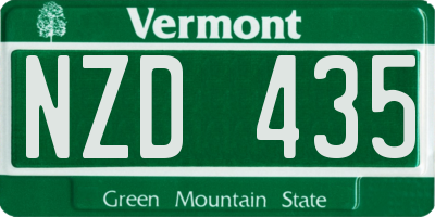 VT license plate NZD435