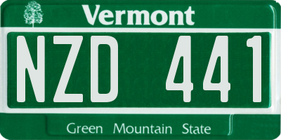 VT license plate NZD441