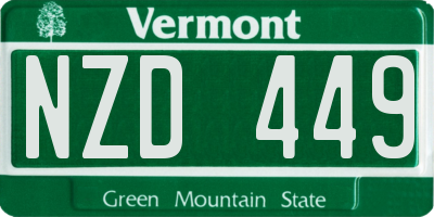 VT license plate NZD449