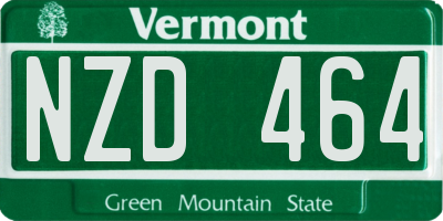 VT license plate NZD464