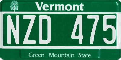 VT license plate NZD475