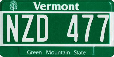 VT license plate NZD477