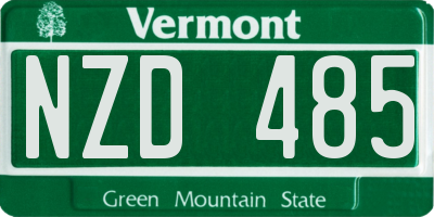 VT license plate NZD485