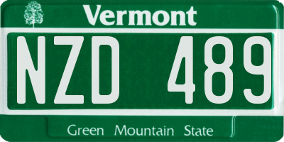VT license plate NZD489