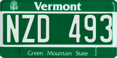 VT license plate NZD493