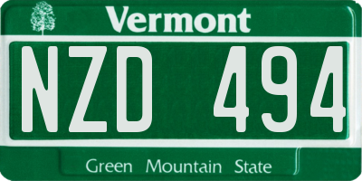 VT license plate NZD494