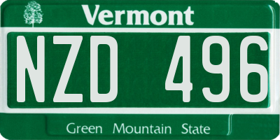 VT license plate NZD496