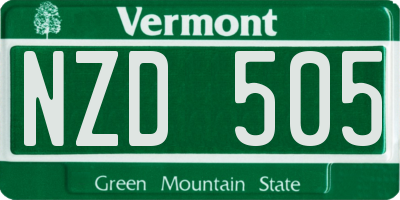 VT license plate NZD505