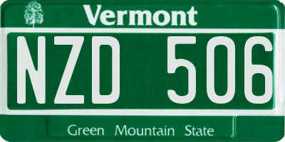 VT license plate NZD506
