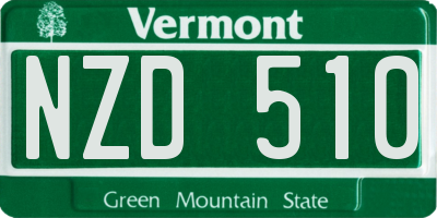 VT license plate NZD510