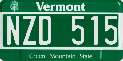 VT license plate NZD515