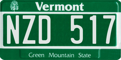 VT license plate NZD517