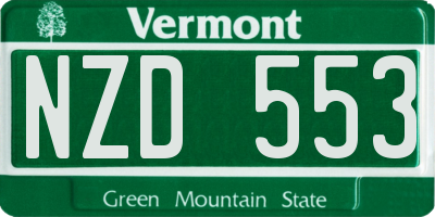 VT license plate NZD553