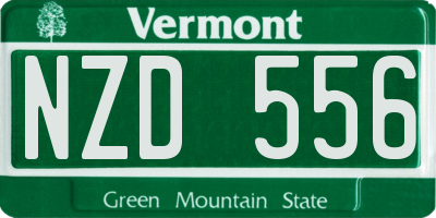 VT license plate NZD556