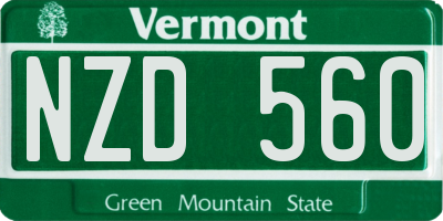 VT license plate NZD560
