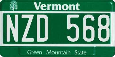 VT license plate NZD568