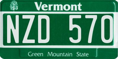 VT license plate NZD570
