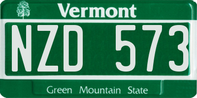 VT license plate NZD573