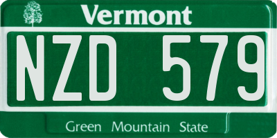 VT license plate NZD579