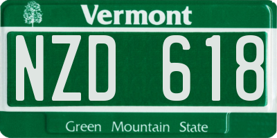 VT license plate NZD618