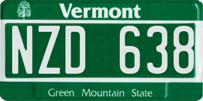VT license plate NZD638