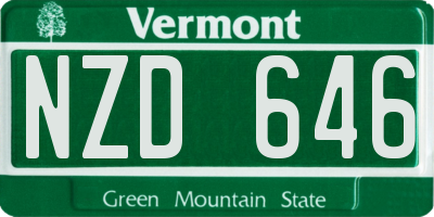 VT license plate NZD646