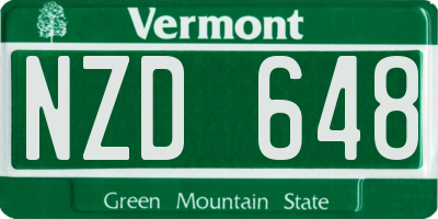 VT license plate NZD648