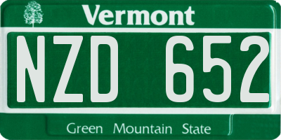 VT license plate NZD652