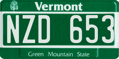 VT license plate NZD653