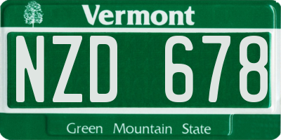 VT license plate NZD678