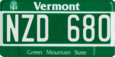 VT license plate NZD680