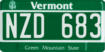 VT license plate NZD683