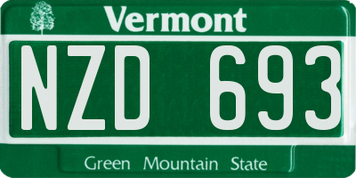 VT license plate NZD693