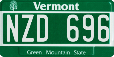VT license plate NZD696