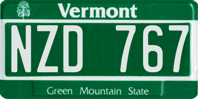 VT license plate NZD767