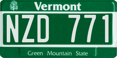 VT license plate NZD771