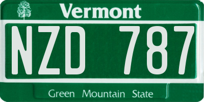 VT license plate NZD787