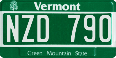VT license plate NZD790