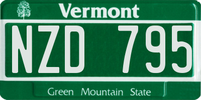 VT license plate NZD795