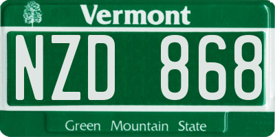 VT license plate NZD868