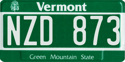 VT license plate NZD873