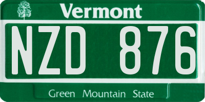 VT license plate NZD876
