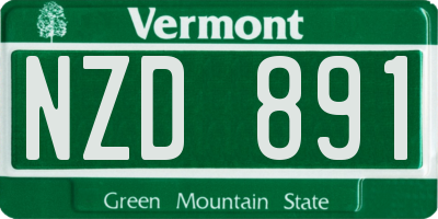 VT license plate NZD891