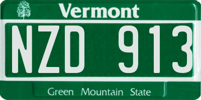 VT license plate NZD913
