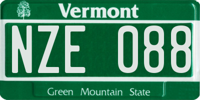 VT license plate NZE088