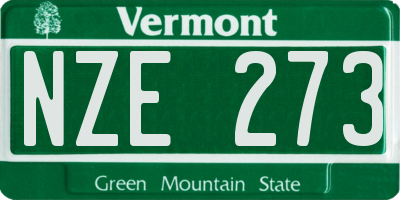VT license plate NZE273