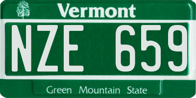 VT license plate NZE659